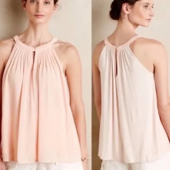 Anthropologie Sunday in Brooklyn pink sheer tank Size Small - Picture 1 of 7